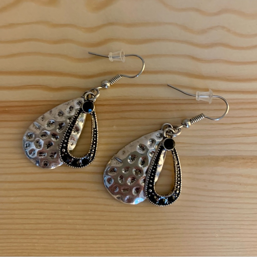 Silver Teardrop Earrings